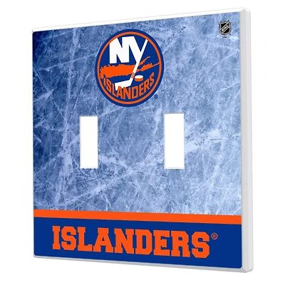 New York Islanders Wordmark Double Toggle Lightswitch Plate
