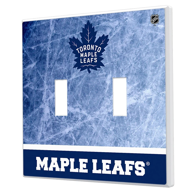 Toronto Maple Leafs Wordmark Double Toggle Lightswitch Plate