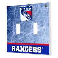 New York Rangers Wordmark Double Toggle Lightswitch Plate