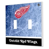 Detroit Red Wings Wordmark Double Toggle Lightswitch Plate
