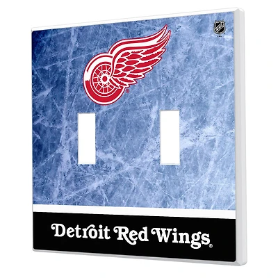 Detroit Red Wings Wordmark Double Toggle Lightswitch Plate