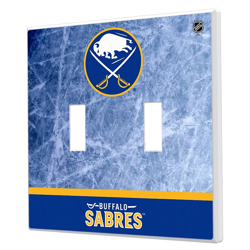 Buffalo Sabres Wordmark Double Toggle Lightswitch Plate
