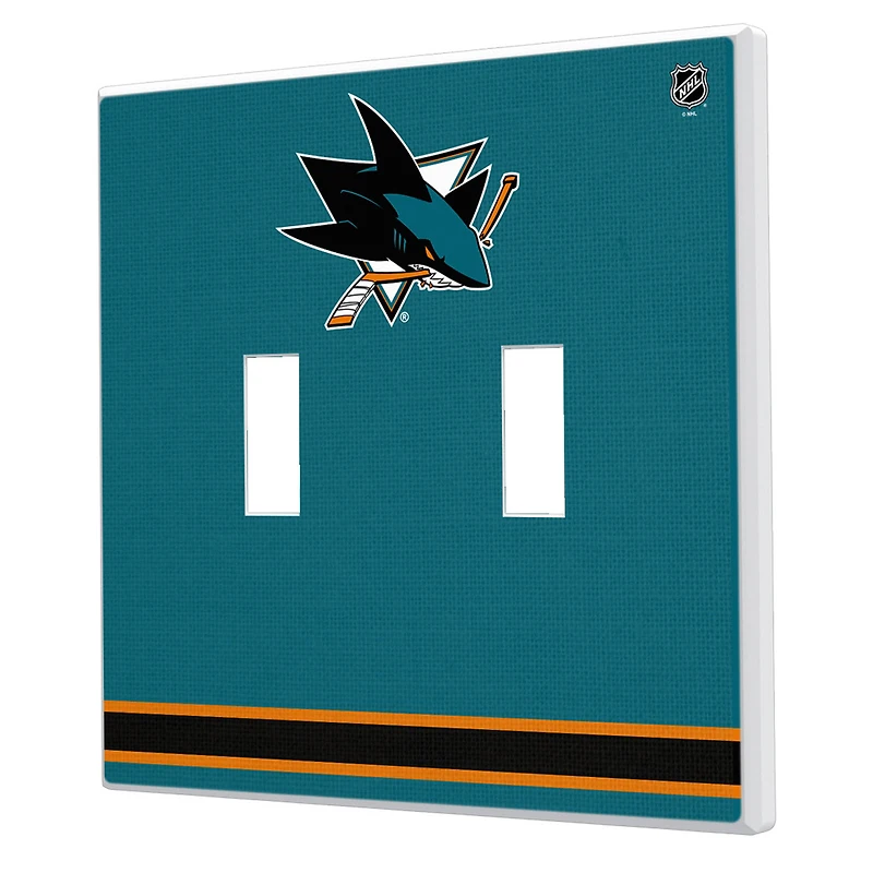 San Jose Sharks Double Toggle Lightswitch Plate