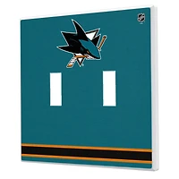 San Jose Sharks Double Toggle Lightswitch Plate