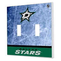Dallas Stars Wordmark Double Toggle Lightswitch Plate