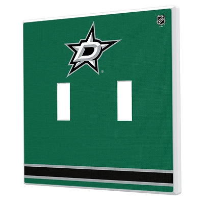 Dallas Stars Double Toggle Lightswitch Plate
