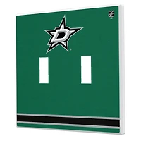 Dallas Stars Double Toggle Lightswitch Plate