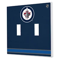 Winnipeg Jets Double Toggle Lightswitch Plate