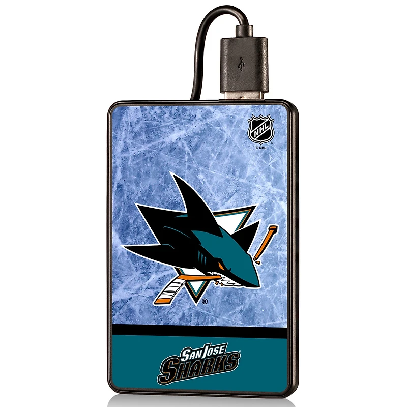 San Jose Sharks Wordmark Credit Card Power Bank