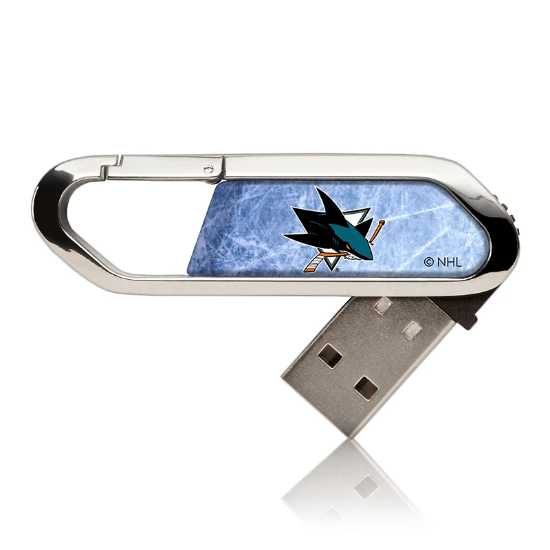 San Jose Sharks Ice Flood Clip USB Flash Drive