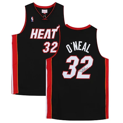 Shaquille O'Neal Miami Heat Autographed Black 2005-06 Mitchell & Ness Swingman Jersey