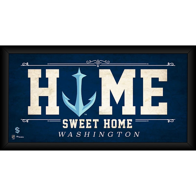 Seattle Kraken Framed 10" x 20" Home Sweet Home Collage
