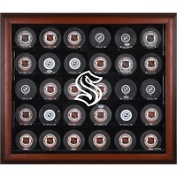 Seattle Kraken Mahogany Framed 30-Puck Display Case