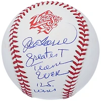 Joe Torre New York Yankees Autographed 1998 World Series Logo Baseball with "Greatest Team Ever 125 Wins" Inscription