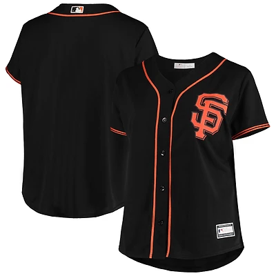 Women's Black San Francisco Giants Plus Size Sanitized Replica Team Jersey