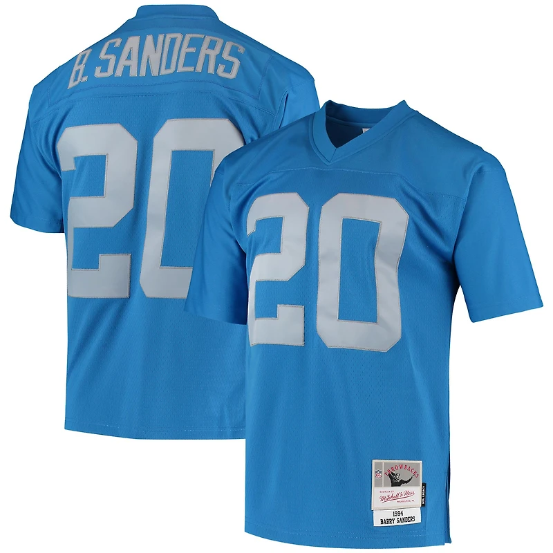 Men's Mitchell & Ness Barry Sanders Blue Detroit Lions Legacy Replica Jersey