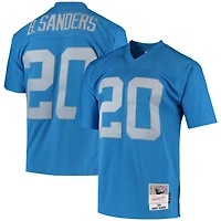 Men's Mitchell & Ness Barry Sanders Blue Detroit Lions Legacy Replica Jersey