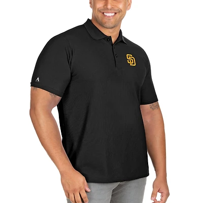 Men's Antigua Black San Diego Padres Big & Tall Legacy Pique Polo