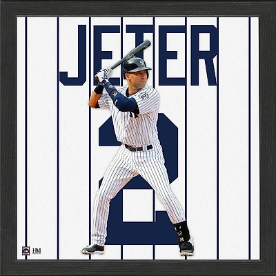 Highland Mint Derek Jeter New York Yankees 13'' x 13'' Impact Jersey Framed Photo
