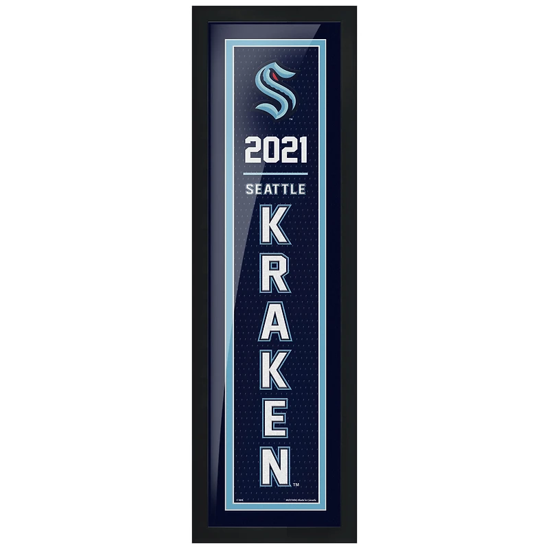 Seattle Kraken 6'' x 22'' Established Framed Artwork