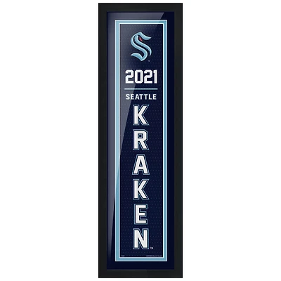 Seattle Kraken 6'' x 22'' Established Framed Artwork