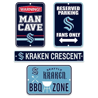 Seattle Kraken 4-Piece Wall Sign Set