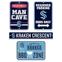Seattle Kraken 4-Piece Wall Sign Set