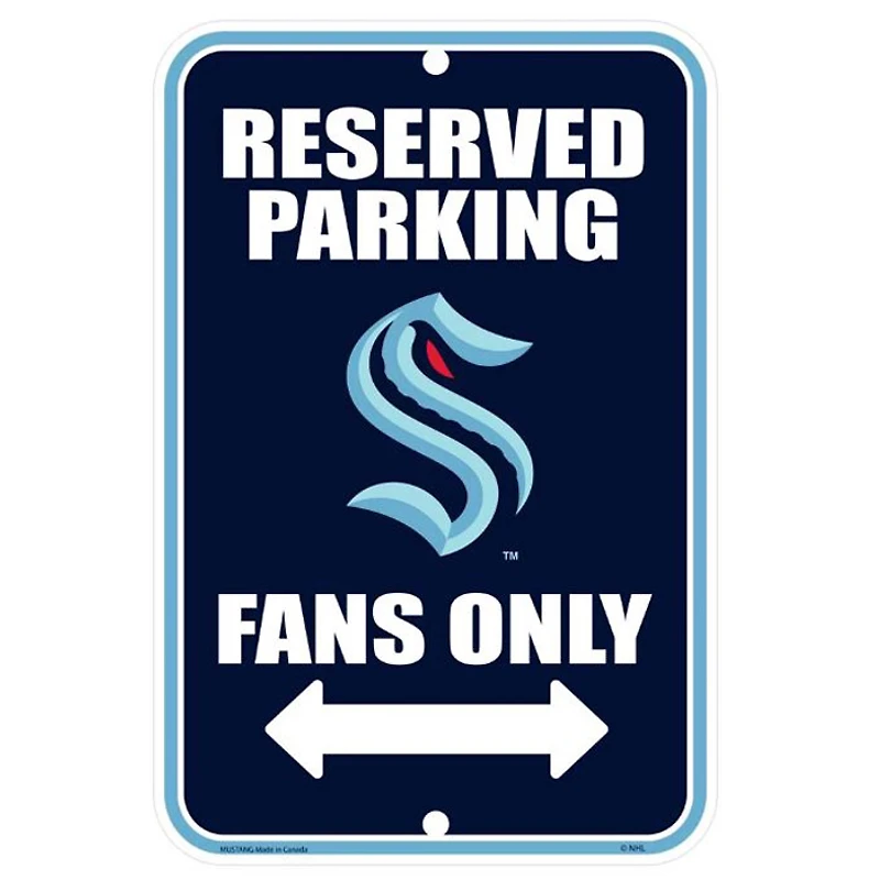 Seattle Kraken 15'' x 10'' Fan Parking Sign