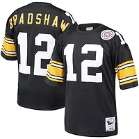 Men's Mitchell & Ness Terry Bradshaw Black Pittsburgh Steelers Authentic Throwback Retired Player Jersey