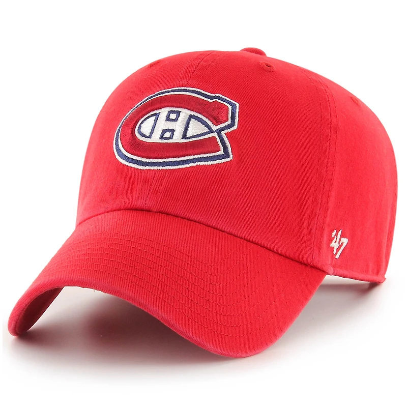 Men's '47 Red Montreal Canadiens Team Clean Up Adjustable Hat