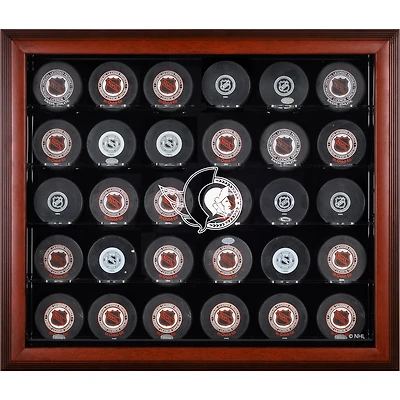 Ottawa Senators Mahogany Framed (2020-Present) 30-Puck Display Case