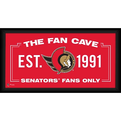 Ottawa Senators Framed 10" x 20" (2020-Present) Fan Cave Collage
