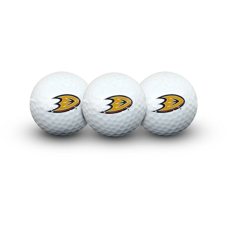 WinCraft Anaheim Ducks 3 Golf Balls In Clamshell