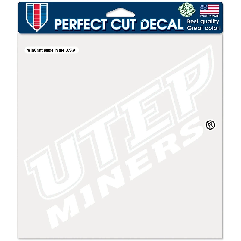 WinCraft UTEP Miners 8" x 8" Alternate Perfect Cut Decal