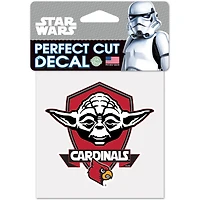 WinCraft Louisville Cardinals 4'' x 4'' Perfect Cut Yoda Decal