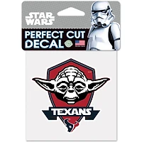 WinCraft Houston Texans 4'' x 4'' Perfect Cut Yoda Decal