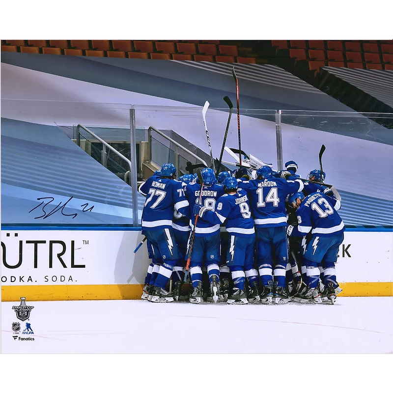 Brayden Point Tampa Bay Lightning Autographed 16" x 20" 5-OT Game-Winning Goal Celebration Photograph