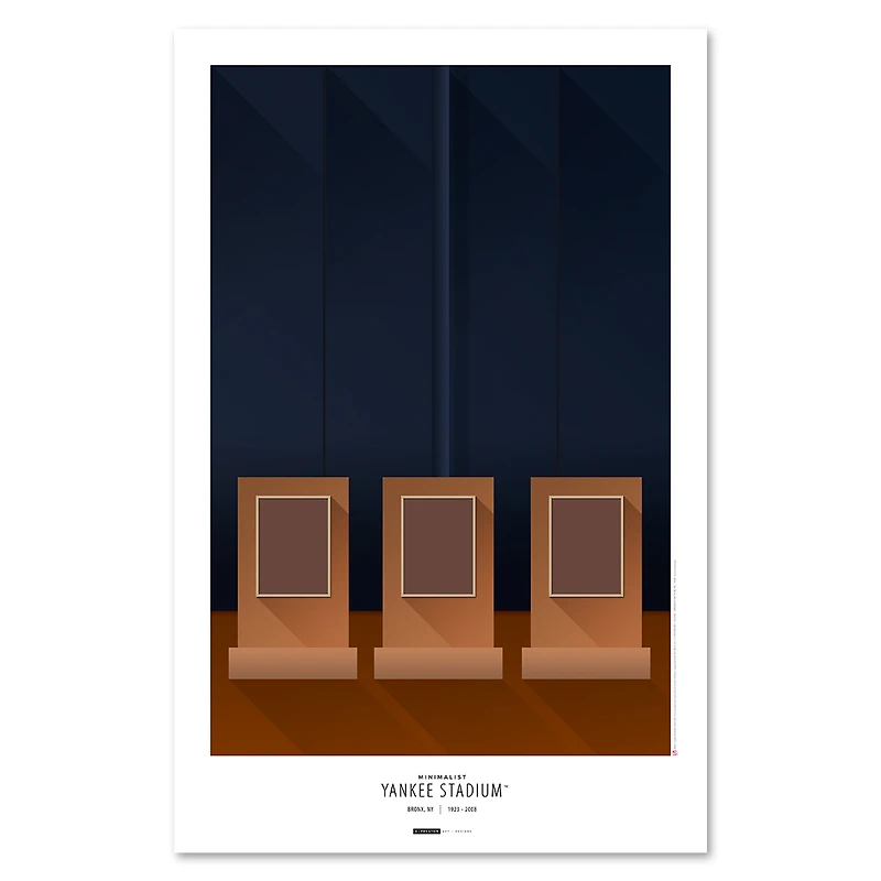 New York Yankees 11'' x 17'' Minimalist Yankee Stadium Art Poster
