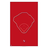 Texas Rangers 11'' x 17'' Outline Ballpark Art Poster