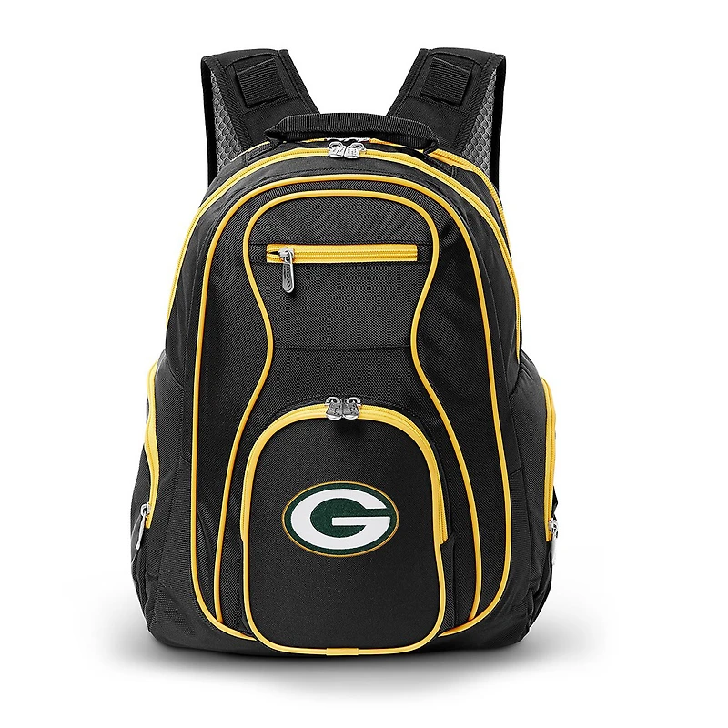 MOJO Black/Yellow Green Bay Packers Premium Color Trim Backpack