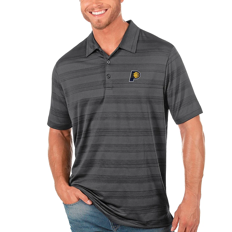Men's Antigua Gray Indiana Pacers Compass Polo