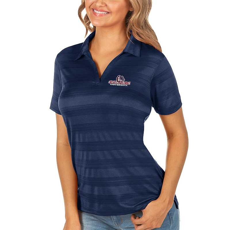 Women's Antigua Navy Gonzaga Bulldogs Compass Polo