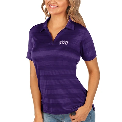 Women's Antigua Purple TCU Horned Frogs Compass Polo