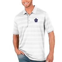 Men's Antigua White Toronto Maple Leafs Compass Polo