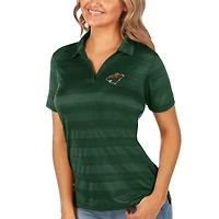 Women's Antigua Green Minnesota Wild Compass Polo