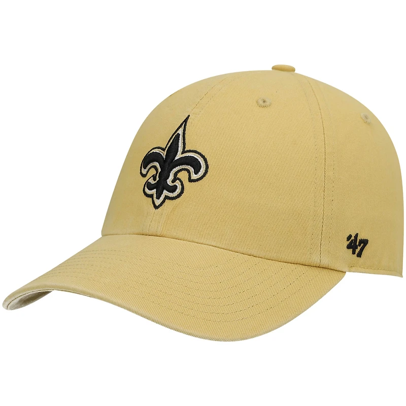 Men's '47 Gold New Orleans Saints Secondary Clean Up Adjustable Hat
