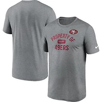 Men's Nike Heather Charcoal San Francisco 49ers Legend Property Of Performance T-Shirt