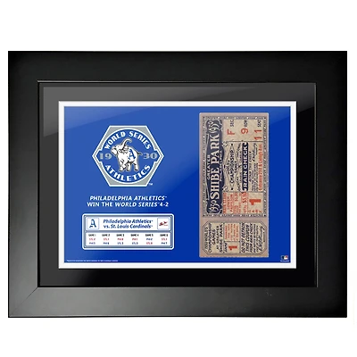 Philadelphia Athletics 1930 World Series 18'' x 14'' Framed Ticket