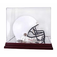 NFL Fantasy Football Champion Mahogany Helmet Team Logo Display Case with Mirror Back