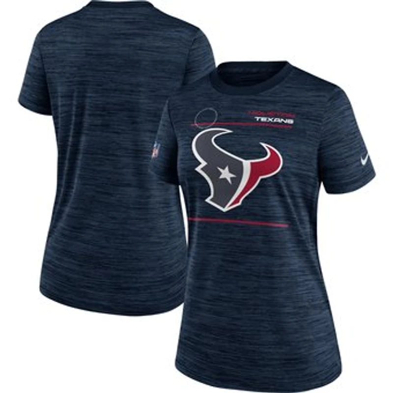 Women's Nike Navy Houston Texans Velocity Sideline Performance T-Shirt
